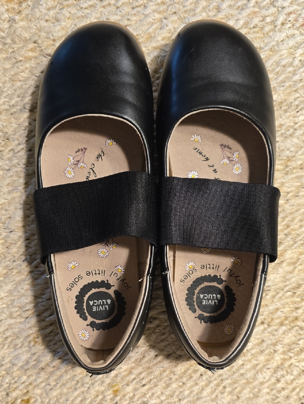 Livie & Luca Black Mary Jane Shoes with Elastic Strap